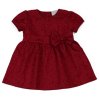 J33830: Baby Girls Lined Party Dress- Wine (1-2 Years)